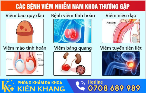 Bệnh viêm nhiễm nam khoa thường gặp
