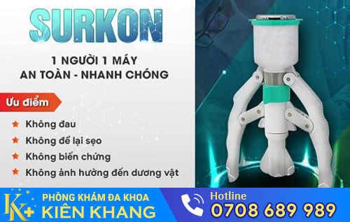 Cắt bao quy đầu bằng máy surkon