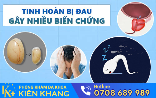 Nhiều biến chứng nguy hiểm khi tinh hoàn bị đau