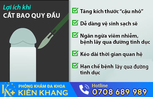 Lợi ích khi cắt bao quy đầu