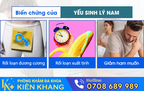 Yếu sinh lý nam gây nhiều biến chứng nguy hiểm