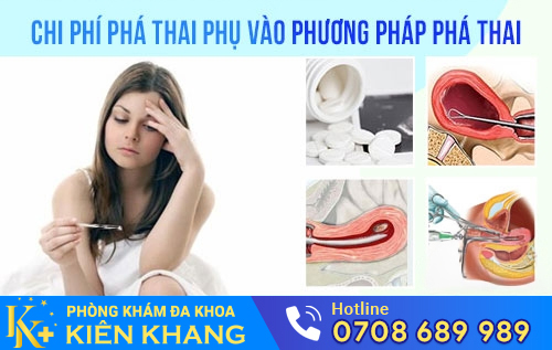 Chi phí phá thai cũng phụ vào phương pháp phá thai