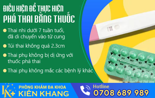 Điều kiện để thực hiện phá thai bằng thuốc