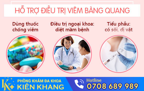 Hỗ trợ điều trị viêm bàng quang