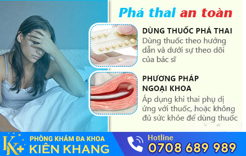 Thai 4 tuần tuổi có thể bỏ bằng thuốc hoặc hút thai
