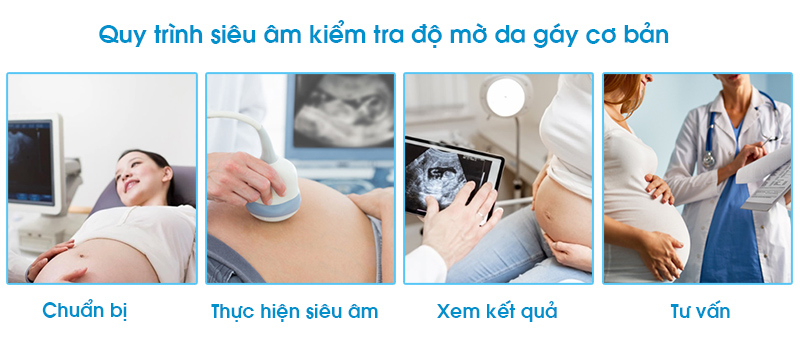 Quy trình siêu âm đo độ mờ da gáy