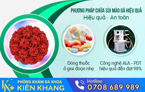 Phương pháp hỗ trợ điều trị sùi mào gà